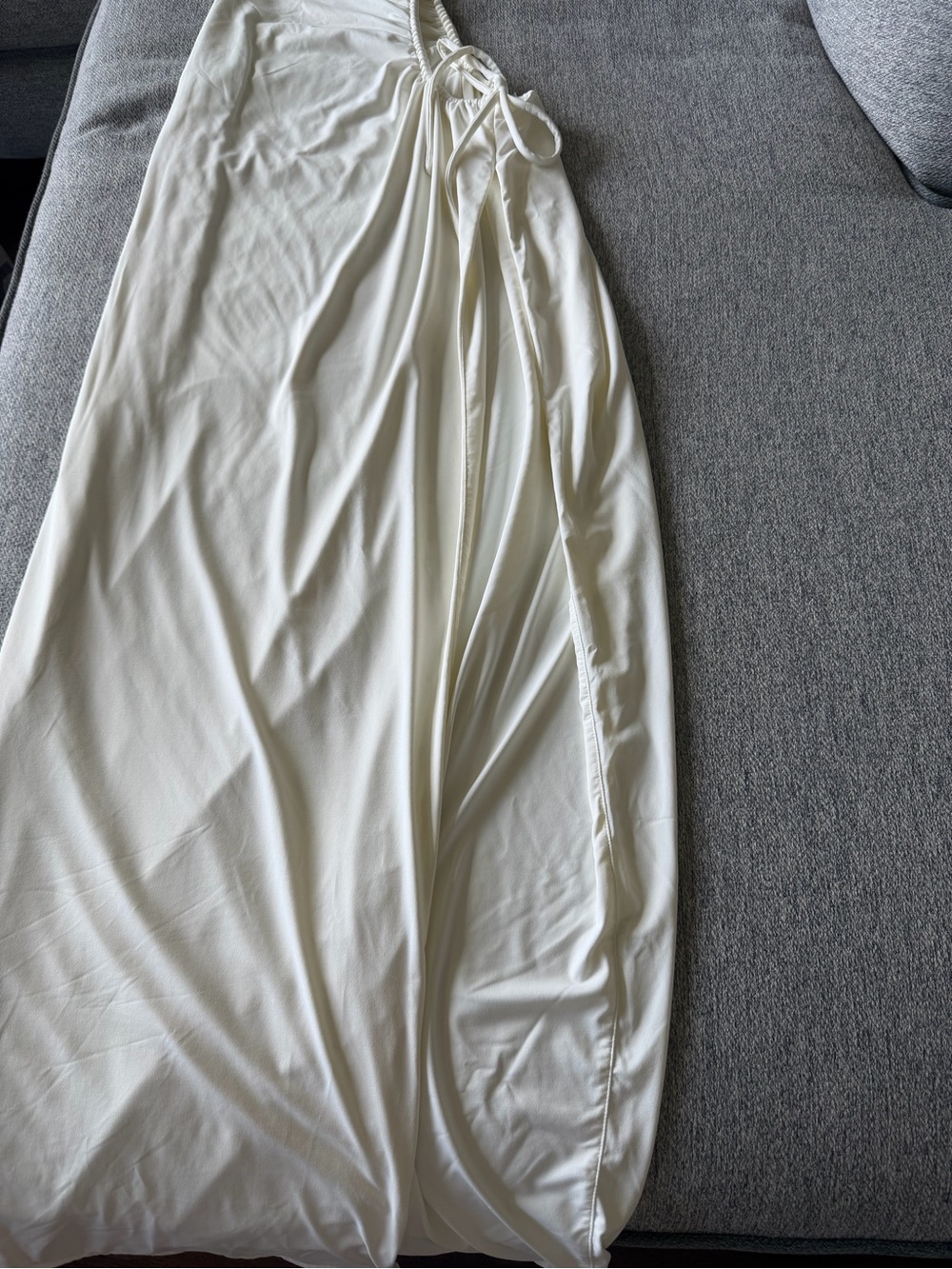 Babyboo White Maxi With Side Cutout and Tie - Picture 2 of 5